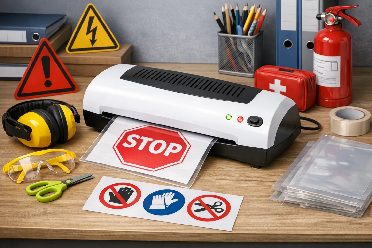 Sicherheitsregeln beim Umgang mit Laminiergeraet fuer Kinder und junge DIY-Bastler